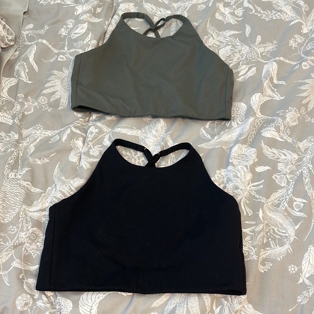 Girlfriend Collective 2 Topanga halter sports bras size Large